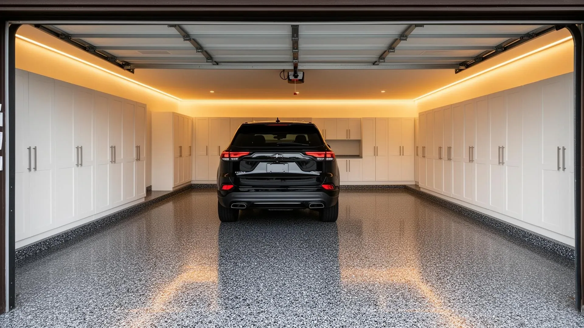 Polyaspartic garage floor coating installed by Guy Coatings in Indianapolis