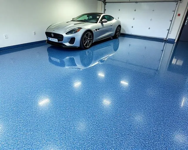 Finished polyaspartic garage floor ready to enjoy after Guy Coatings installation in Indianapolis